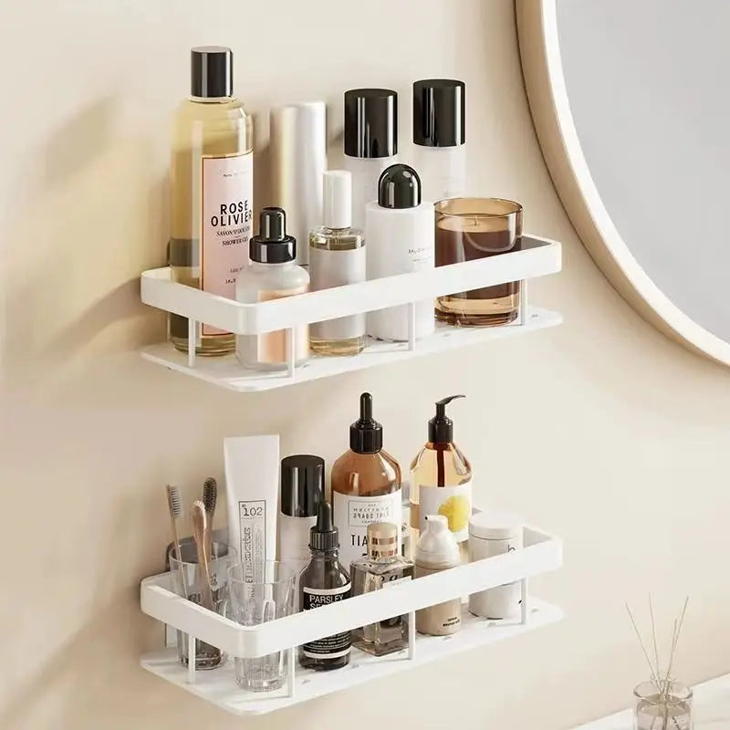 Bathroom Storage Rack No Drill Shelves Wall Mounted Corner Shelf Shower Holder For WC Shampoo Organizer Bathroom Accessories