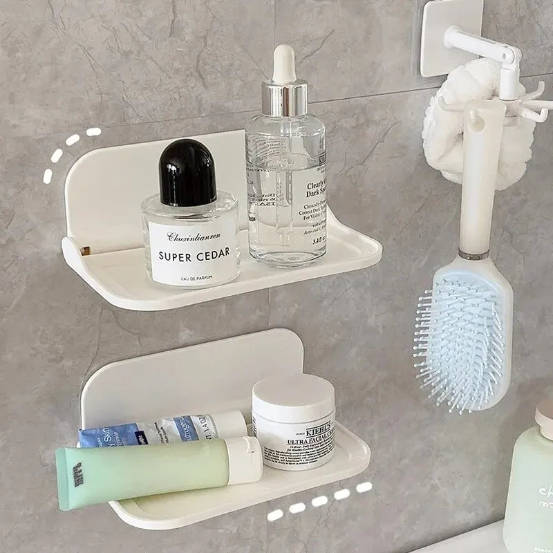 Foldable Storage Rack In Bathroom, Wall Mounted Towel, Clothing, Mobile Phone, Skincare Product Storage Rack In B