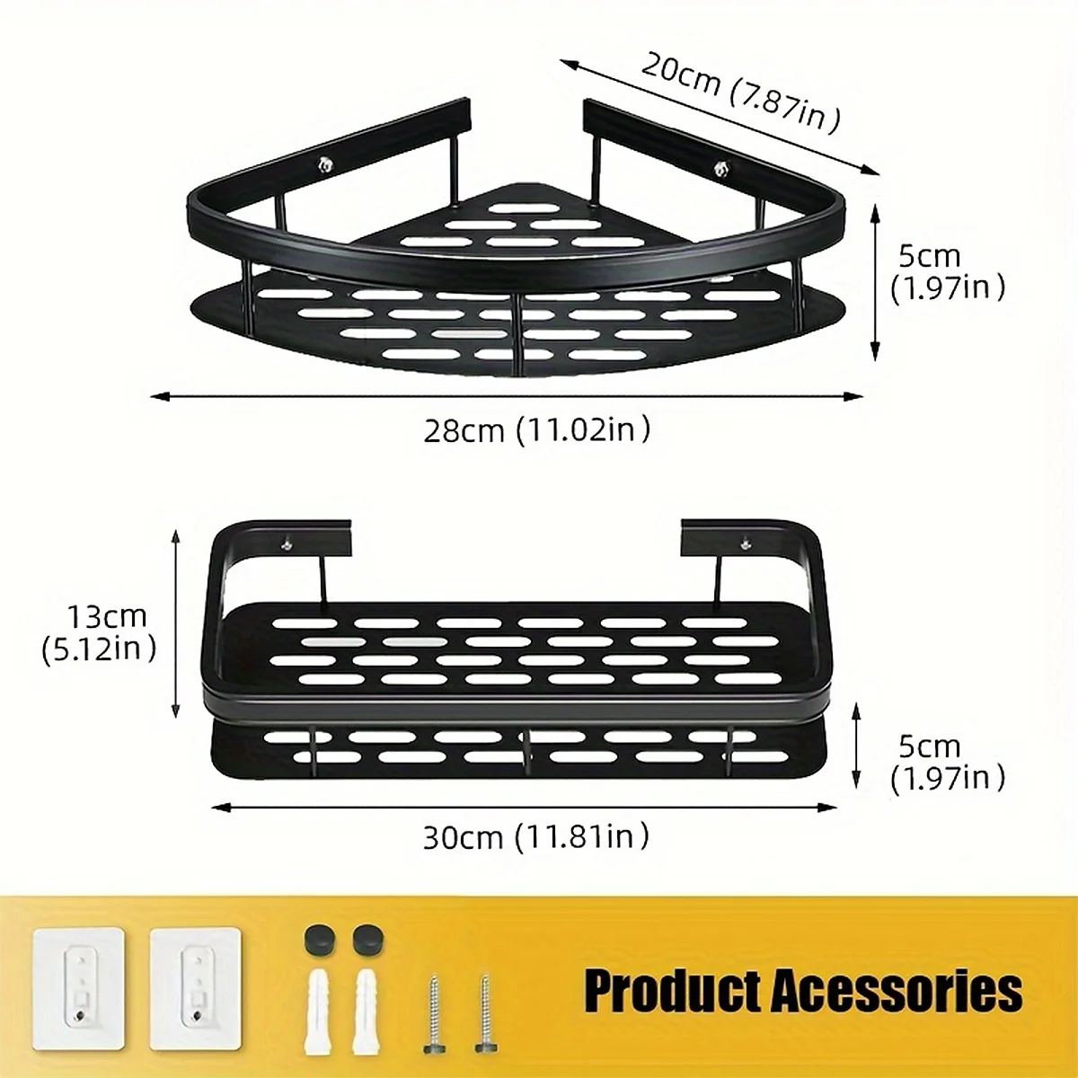 Bathroom Storage Rack No Drill Shelves Wall Mounted Corner Shelf Shower Holder For WC Shampoo Organizer Bathroom Accessories