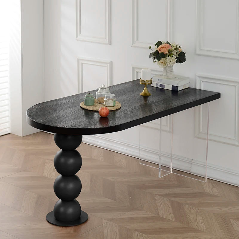 Wood Desk Dining Table Study Nordic Dressing Hallway Dining Table Wall Balcony Makeup Corner Writing Muebles Home Furniture
