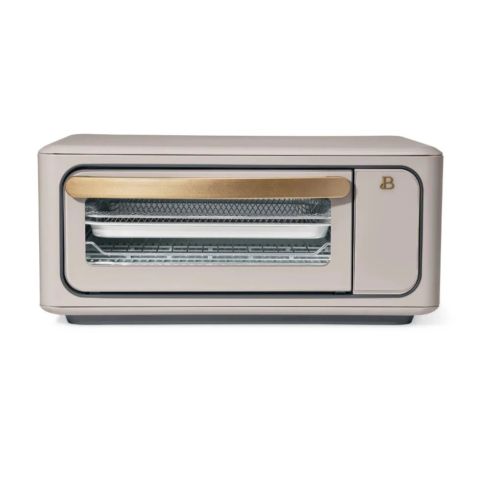 2025 New Beautiful Infrared Air Fry Toaster Oven, 9-Slice, 1800 W, White Icing