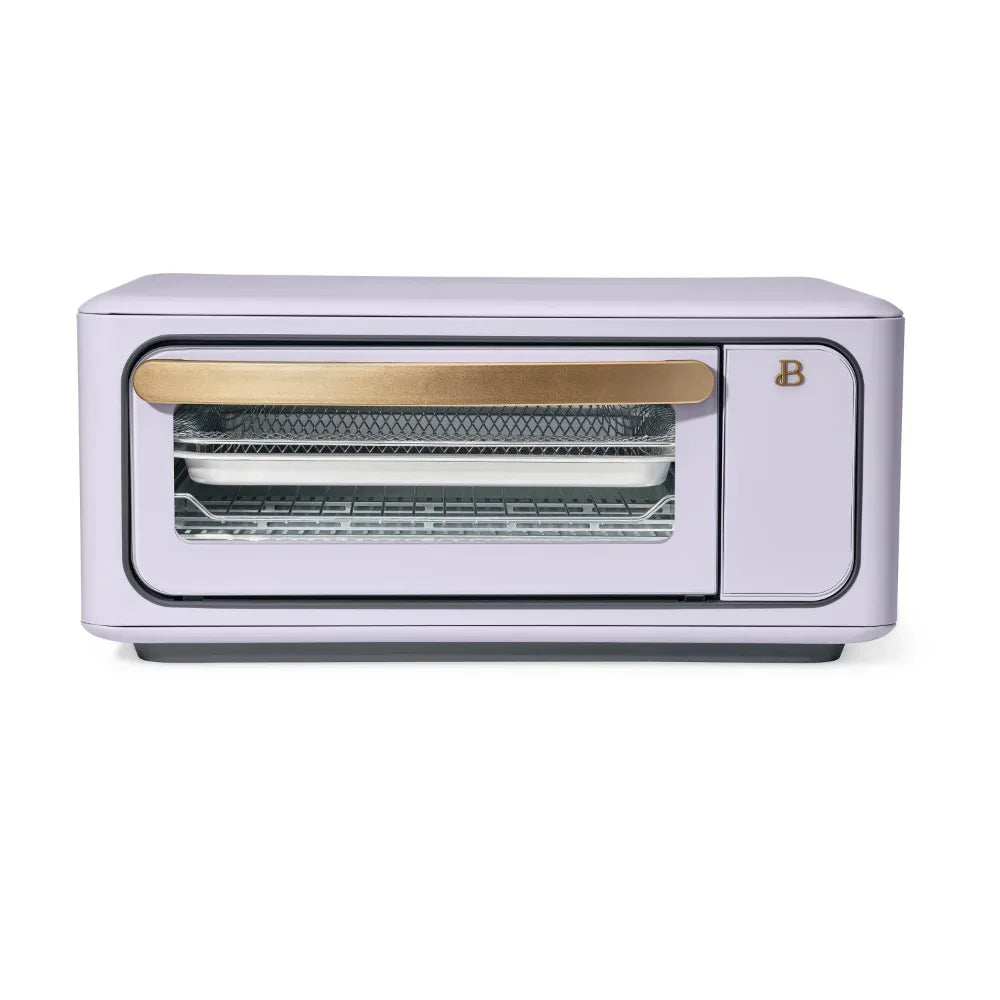 2025 New Beautiful Infrared Air Fry Toaster Oven, 9-Slice, 1800 W, White Icing