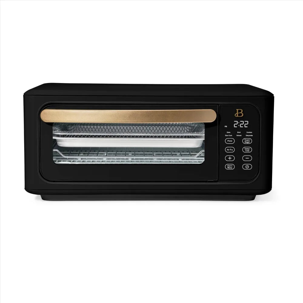 2025 New Beautiful Infrared Air Fry Toaster Oven, 9-Slice, 1800 W, White Icing