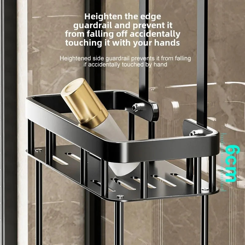 Bathroom Shower Hanging Rack Basket Organizer for Towels and Toiletries Space-Saving Storage Shelf for Restroom Hanging Basket