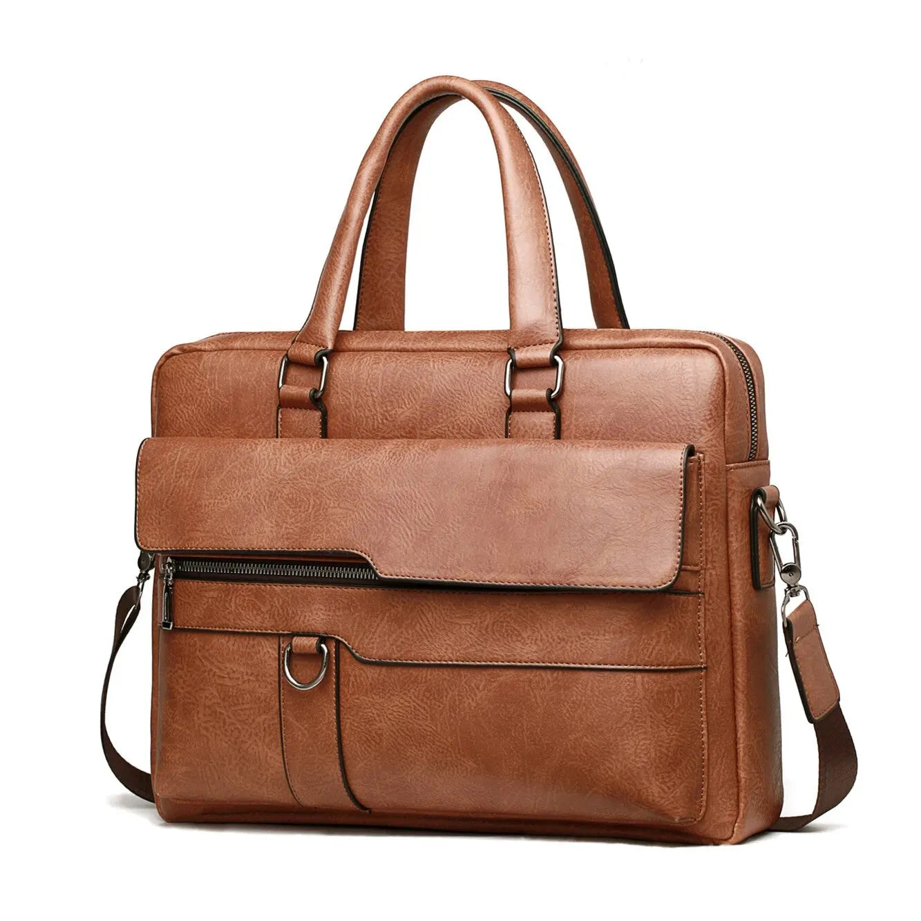 14 Inch Laptop Bag Men Briefcase Bag High Quality Business PU Leather Shoulder Messenger Bags Office Handbag