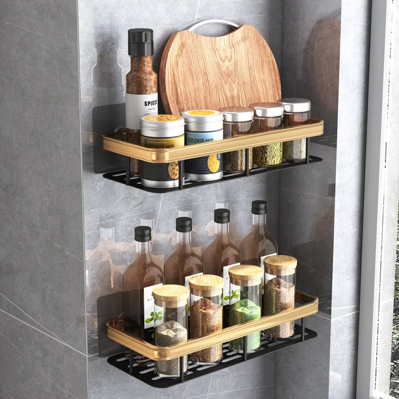 Bathroom Storage Rack No Drill Shelves Wall Mounted Corner Shelf Shower Holder For WC Shampoo Organizer Bathroom Accessories