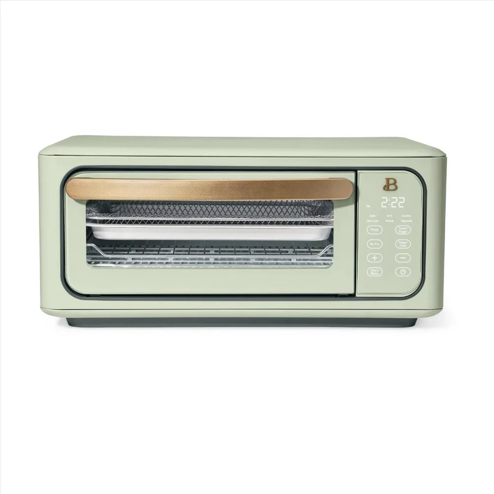 2025 New Beautiful Infrared Air Fry Toaster Oven, 9-Slice, 1800 W, White Icing