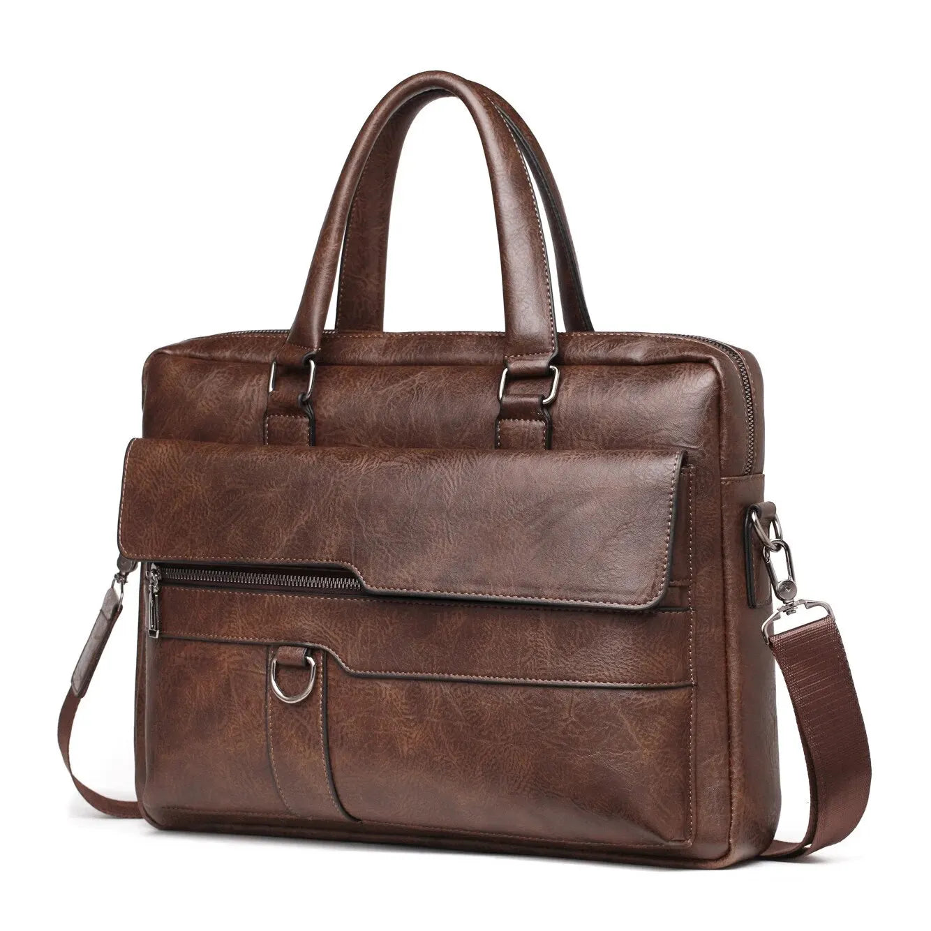 14 Inch Laptop Bag Men Briefcase Bag High Quality Business PU Leather Shoulder Messenger Bags Office Handbag